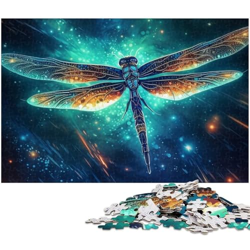 1000 teiliges Puzzle für Erwachsene Galaxie Libellen Spielzeug Denkspiel anspruchsvolles Puzzlespiel und Familienspiel (Größe 38 x 26 cm) von zouxangzz