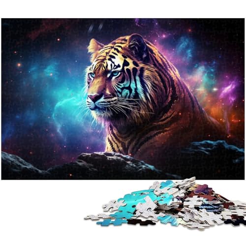 1000 teiliges Puzzle für Erwachsene Galaxien Tiger Puzzle für Lernspiele Herausforderungen Spielzeug Kunstwerk Geschenk (Größe 75 x 50 cm) von zouxangzz