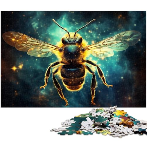 1000 teiliges Puzzle für Erwachsene Galaxy Bees Puzzle für Kinder Holzpuzzle Lernspiel für Erwachsene (Größe 75 x 50 cm) von zouxangzz