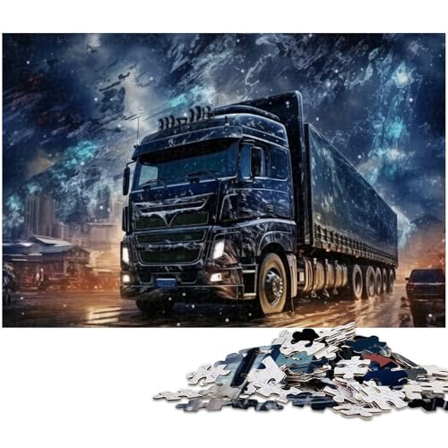 1000 teiliges Puzzle für Erwachsene Galaxy Truck Puzzle für Kinder Holzpuzzle Lernspiel für Erwachsene (Größe 75 x 50 cm) von zouxangzz