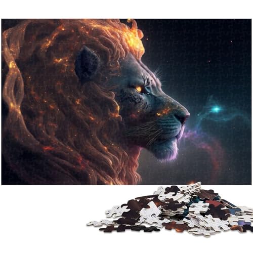 1000 teiliges Puzzle für Erwachsene Geistertier Löwe Spielzeug Denkspiel anspruchsvolles Puzzlespiel und Familienspiel (Größe 38 x 26 cm) von zouxangzz