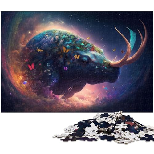 1000 teiliges Puzzle für Erwachsene Geistertiere Puzzle aus Holz Lernspielzeug (Größe 75 x 50 cm) von zouxangzz