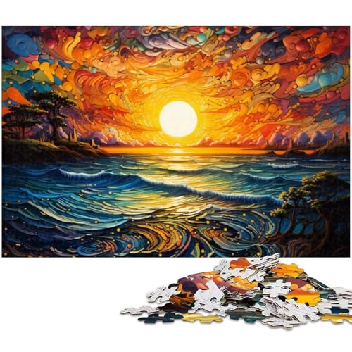 1000 teiliges Puzzle für Erwachsene Gemälde Psychedelischer Szenen EIN Kunstwerk für Teenager ab 14 Jahren 1000 Teile (75 x 50 cm) von zouxangzz