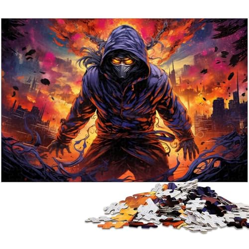 1000 teiliges Puzzle für Erwachsene Gemälde eines farbenfrohen Ninja Killer Puzzles für Kinder Papierpuzzle Lernspiel für Erwachsene 1000 Teile (38 x 26 cm) von zouxangzz