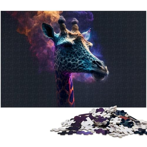 1000 teiliges Puzzle für Erwachsene Giraffe14 Puzzle Kunstwerk für Teenager ab 14 Jahren 1000 Teile (75 x 50 cm) von zouxangzz