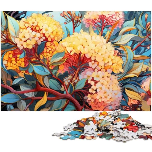 1000 teiliges Puzzle für Erwachsene Goldene Blumen Spielzeug Denkspiel anspruchsvolles Puzzlespiel und Familienspiel 1000 Teile (38 x 26 cm) von zouxangzz