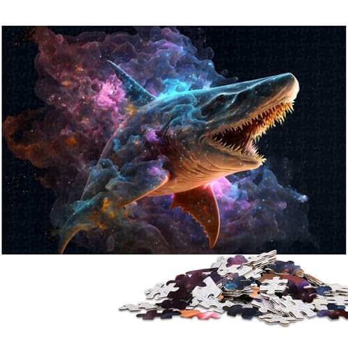 1000 teiliges Puzzle für Erwachsene Hai EIN Kunstwerk für Teenager ab 14 Jahren (Größe 38 x 26 cm) von zouxangzz