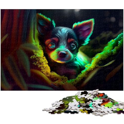 1000 teiliges Puzzle für Erwachsene Haustier Chihuahua Puzzle für Lernspiele Herausforderung Spielzeug Kunstwerk Geschenk 1000 PCS (38 x 26 cm) von zouxangzz