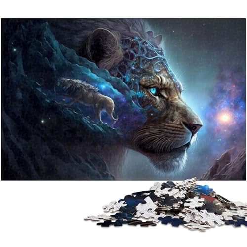 1000 teiliges Puzzle für Erwachsene Himmlischer Löwe Geburtstagsgeschenk für Teenager ab 14 Jahren (Größe 38 x 26 cm) von zouxangzz