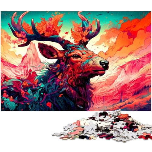 1000 teiliges Puzzle für Erwachsene Hirschspielzeug Denkspiel anspruchsvolles Puzzlespiel und Familienspiel (Größe 38 x 26 cm) von zouxangzz