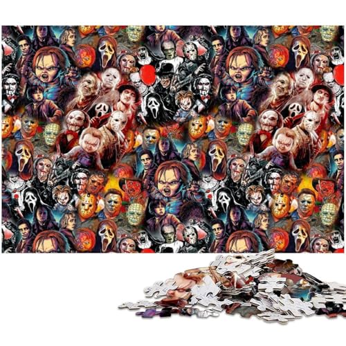 1000 teiliges Puzzle für Erwachsene Horror Monster unmögliches Puzzle für Teenager ab 14 Jahren (Größe 38 x 26 cm) von zouxangzz