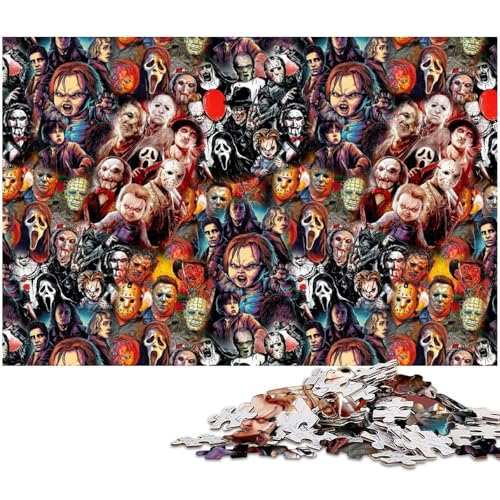 1000 teiliges Puzzle für Erwachsene Horrormonster EIN Kunstwerk für Teenager ab 14 Jahren (Größe 75 x 50 cm) von zouxangzz