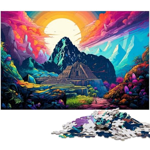 1000 teiliges Puzzle für Erwachsene Inka Ruinen in Peru Unmögliches Puzzle für Jugendliche ab 14 Jahren 1000 Teile (75 x 50 cm) von zouxangzz