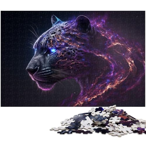 1000 teiliges Puzzle für Erwachsene Jaguar Puzzle Lernspiel Herausforderung Spielzeug Kunstwerk Geschenk (Größe 38 x 26 cm) von zouxangzz