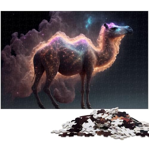 1000 teiliges Puzzle für Erwachsene Kamel Puzzle Lernspiel Herausforderung Spielzeug Kunstwerk Geschenk 1000 Teile (75 x 50 cm) von zouxangzz
