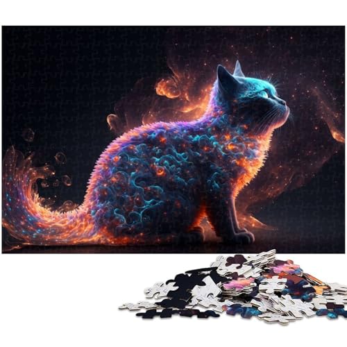 1000 teiliges Puzzle für Erwachsene Katzen Puzzle Lernspiel Herausforderung Spielzeug Kunstwerk Geschenk 1000 PCS (75 x 50 cm) von zouxangzz