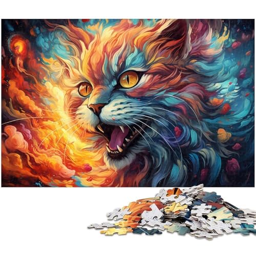 1000 teiliges Puzzle für Erwachsene Katzen und Teufelspuzzle Geburtstagsgeschenk für Teenager ab 14 Jahren 1000 Teile (75 x 50 cm) von zouxangzz