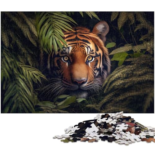 1000 teiliges Puzzle für Erwachsene Königstiger EIN Kunstwerk für Teenager ab 14 Jahren (Größe 75 x 50 cm) von zouxangzz