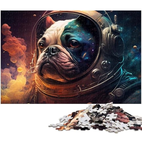 1000 teiliges Puzzle für Erwachsene Kunst Bullen und Hunde Puzzle für Lernspiele Herausforderung Spielzeug Kunstwerk Geschenk (Größe 38 x 26 cm) von zouxangzz