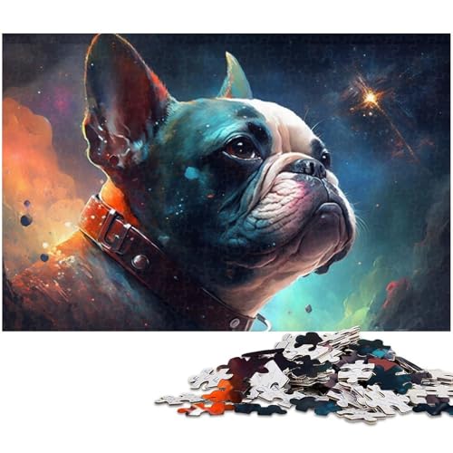 1000 teiliges Puzzle für Erwachsene Kunst Bullen und Hunde Puzzle für Lernspiele Herausforderung Spielzeug Kunstwerk Geschenk (Größe 75 x 50 cm) von zouxangzz