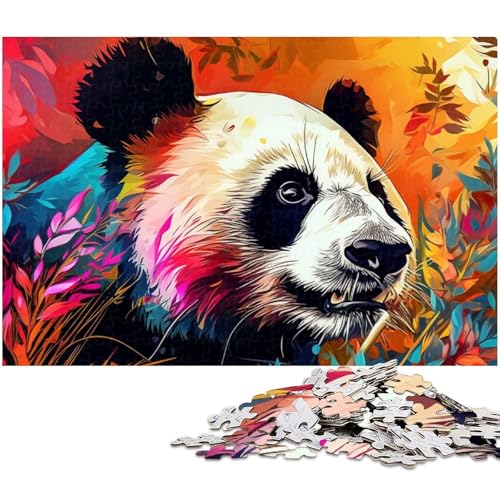 1000 teiliges Puzzle für Erwachsene Kunst Tier Panda Puzzle Geschenke Geburtstagsgeschenke für Teenager ab 14 Jahren (Größe 75 x 50 cm) von zouxangzz