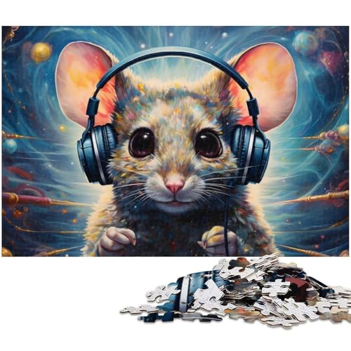 1000 teiliges Puzzle für Erwachsene Kunst Tiermaus EIN Kunstwerk für Teenager ab 14 Jahren (Größe 38 x 26 cm) von zouxangzz