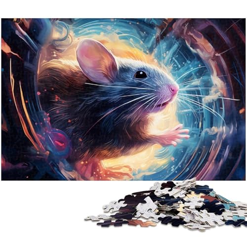 1000 teiliges Puzzle für Erwachsene Kunst Tiermaus EIN Kunstwerk für Teenager ab 14 Jahren (Größe 75 x 50 cm) von zouxangzz