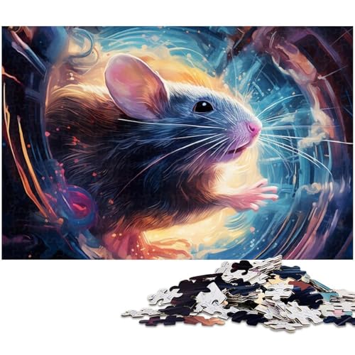 1000 teiliges Puzzle für Erwachsene Kunst Tiermaus Spielzeug Denkspiel anspruchsvolles Puzzlespiel und Familienspiel (Größe 38 x 26 cm) von zouxangzz