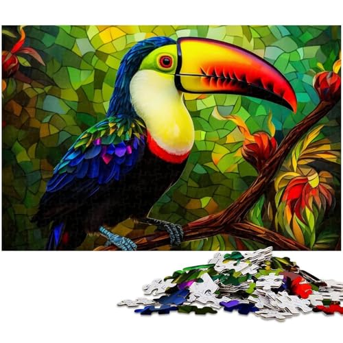 1000 teiliges Puzzle für Erwachsene Kunst Tukan Spielzeug Denkspiel anspruchsvolles Puzzlespiel und Familienspiel (Größe 75 x 50 cm) von zouxangzz