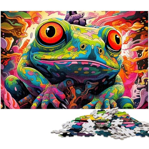 1000 teiliges Puzzle für Erwachsene Kunsttierfrosch EIN Kunstwerk für Teenager ab 14 Jahren (Größe 75 x 50 cm) von zouxangzz