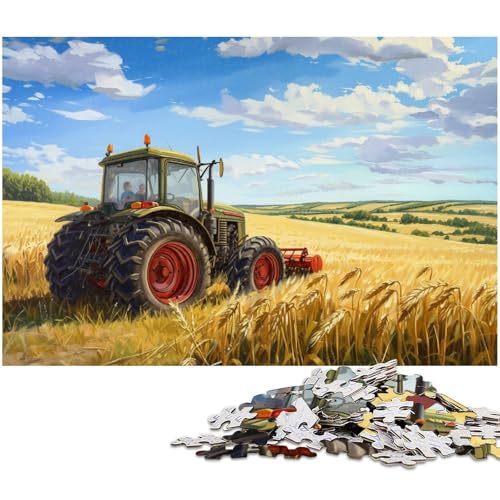 1000 teiliges Puzzle für Erwachsene Landwirtschaftlicher Traktor Puzzle für Lernspiele Herausforderung Spielzeug Kunstwerk Geschenk (Größe 75 x 50 cm) von zouxangzz