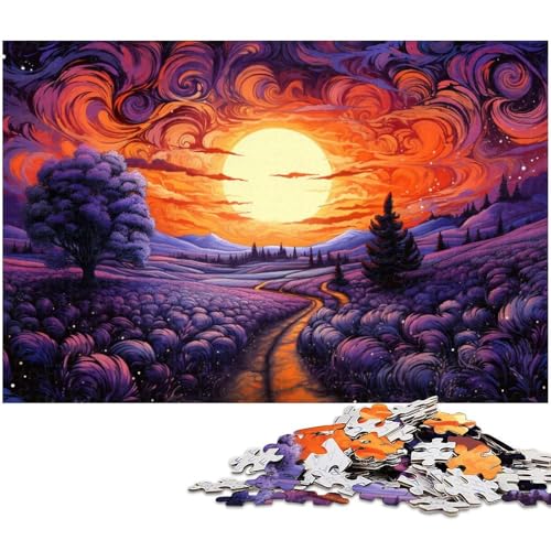1000 teiliges Puzzle für Erwachsene Lavendelfelder in der Provence Puzzle für Lernspiele Herausforderung Spielzeug Kunstwerk Geschenk 1000 PCS (75 x 50 cm) von zouxangzz