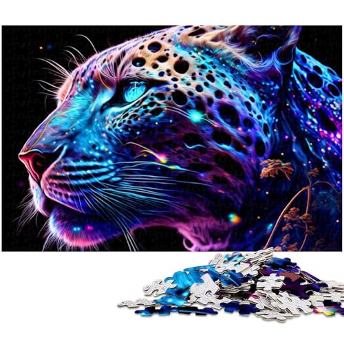 1000 teiliges Puzzle für Erwachsene Leopard EIN Kunstwerk für Teenager ab 14 Jahren (Größe 38 x 26 cm) von zouxangzz