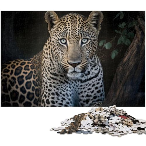 1000 teiliges Puzzle für Erwachsene Leopard in der Nacht Spielzeug Denkspiel anspruchsvolles Puzzlespiel und Familienspiel (Größe 75 x 50 cm) von zouxangzz