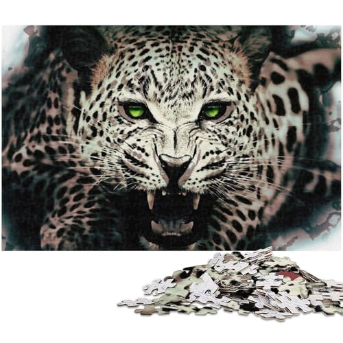 1000 teiliges Puzzle für Erwachsene Leoparden Puzzle Lernspiel Herausforderung Spielzeug Kunstwerk Geschenk 1000 Teile (75 x 50 cm) von zouxangzz