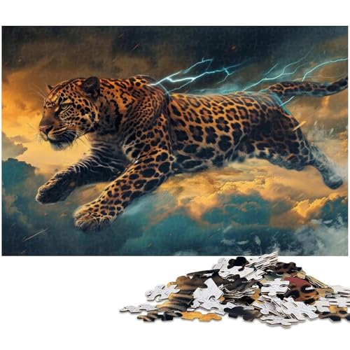 1000 teiliges Puzzle für Erwachsene Leoparden Puzzles für Erwachsene und Kinder Papierpuzzle tolles Geschenk (Größe 38 x 26 cm) von zouxangzz