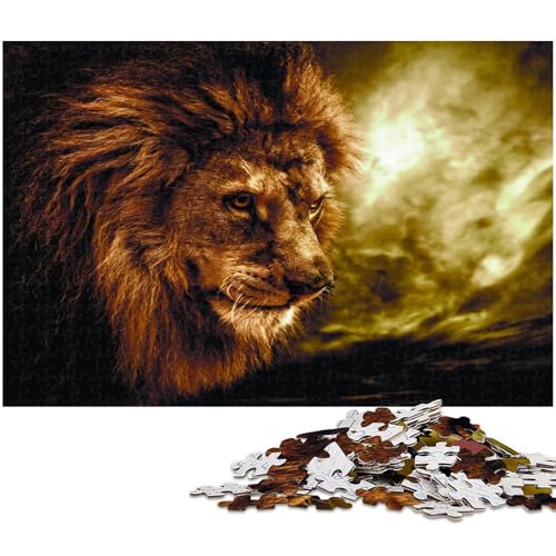 1000 teiliges Puzzle für Erwachsene Löwe EIN Kunstwerk für Teenager ab 14 Jahren (Größe 38 x 26 cm) von zouxangzz