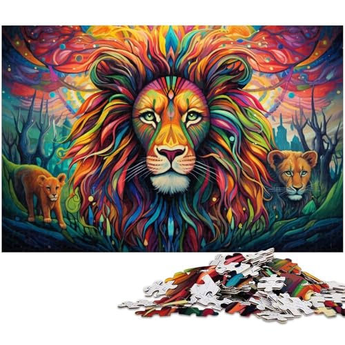 1000 teiliges Puzzle für Erwachsene Löwen Antilopen und Vögel Farbpuzzle Kunstwerk für Teenager ab 14 Jahren 1000 Teile (75 x 50 cm) von zouxangzz