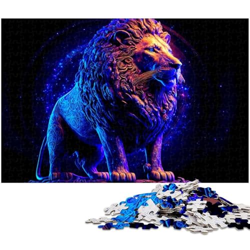 1000 teiliges Puzzle für Erwachsene Löwen Puzzle Geburtstagsgeschenk für Teenager ab 14 Jahren (Größe 38 x 26 cm) von zouxangzz
