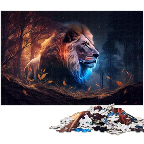 1000 teiliges Puzzle für Erwachsene Löwen Puzzle Geburtstagsgeschenk für Teenager ab 14 Jahren (Größe 75 x 50 cm) von zouxangzz