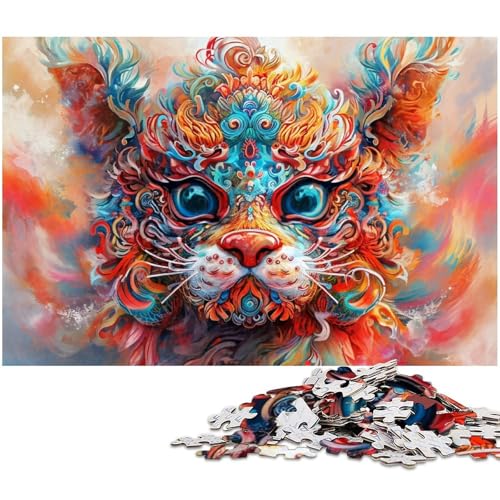 1000 teiliges Puzzle für Erwachsene Löwen Puzzle Holzpuzzle Lernspielzeug (Größe 75 x 50 cm) von zouxangzz