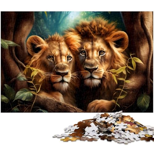 1000 teiliges Puzzle für Erwachsene Löwenbabys Geburtstagsgeschenk für Teenager ab 14 Jahren (Größe 75 x 50 cm) von zouxangzz