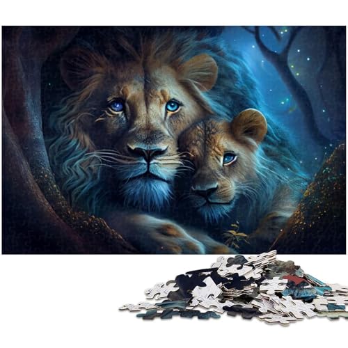 1000 teiliges Puzzle für Erwachsene Löwenbabys Puzzle Kunstwerk für Teenager ab 14 Jahren (Größe 38 x 26 cm) von zouxangzz