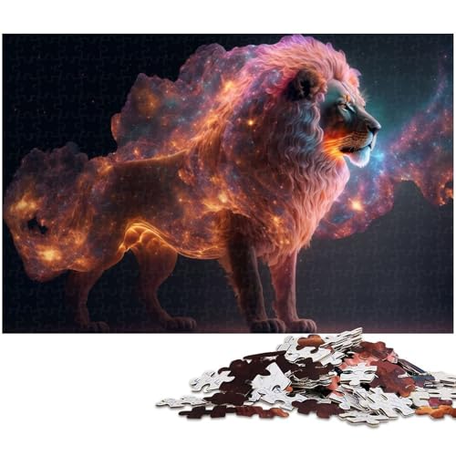 1000 teiliges Puzzle für Erwachsene Löwenpuzzle für Kinder Holzpuzzle Lernspiel für Erwachsene (Größe 75 x 50 cm) von zouxangzz