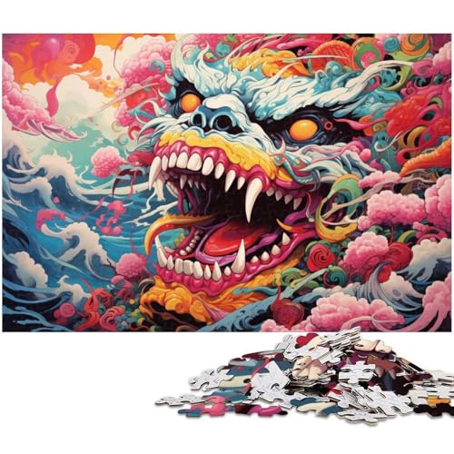 1000 teiliges Puzzle für Erwachsene Malen Monster Puzzle Lernspiel Herausforderung Spielzeug Kunstwerk Geschenk 1000 PCS (75 x 50 cm) von zouxangzz