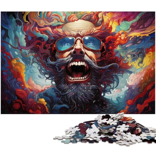 1000 teiliges Puzzle für Erwachsene Mann mit Sonnenbrille Spielzeug Denkspiel anspruchsvolles Puzzlespiel und Familienspiel 1000 Teile (75 x 50 cm) von zouxangzz