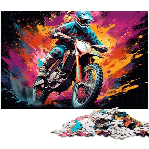 1000 teiliges Puzzle für Erwachsene Motorradfahrer Spielzeug Denkspiel anspruchsvolles Puzzlespiel und Familienspiel 1000 Teile (75 x 50 cm) von zouxangzz