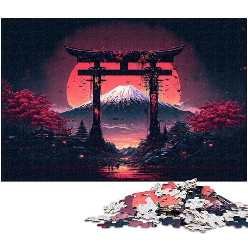 1000 teiliges Puzzle für Erwachsene Mount Fuji Spielzeug Denkspiel anspruchsvolles Puzzlespiel und Familienspiel 1000 Teile (38 x 26 cm) von zouxangzz