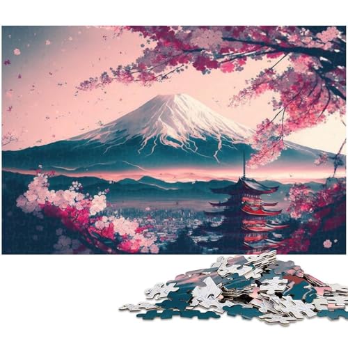 1000 teiliges Puzzle für Erwachsene Mount Fuji Spielzeug Denkspiel anspruchsvolles Puzzlespiel und Familienspiel 1000 Teile (38 x 26 cm) von zouxangzz