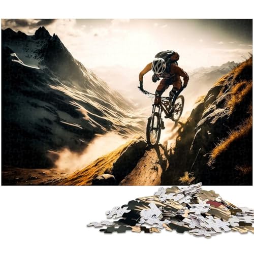 1000 teiliges Puzzle für Erwachsene Mountainbike unmögliches Puzzle für Jugendliche ab 14 Jahren 1000 Teile (75 x 50 cm) von zouxangzz